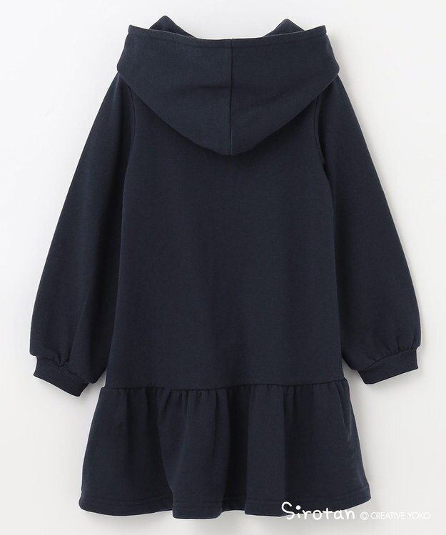 ANY KIDS 【しろたん×anyFAM】しろたんポシェットフードワンピース ネイビー