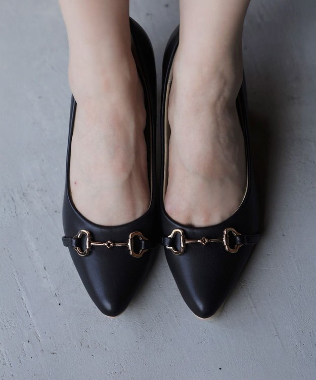 ANY SIS 【22.5～24.5cm】ビット付き パンプス ブラック