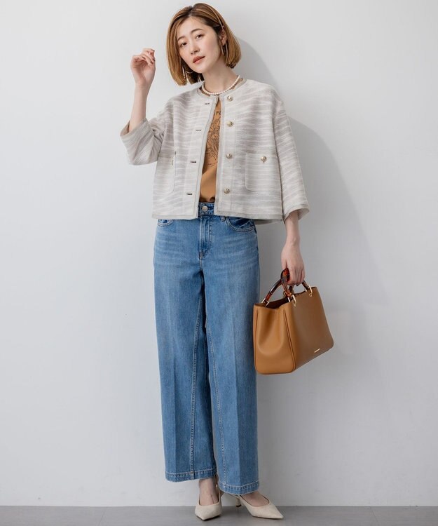 23区 S 【RED CARD TOKYO×23区】デニム ワイドパンツ ライトブルー