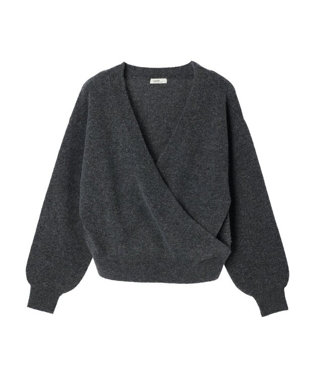 earth music&ecology カシュクールニットプルオーバー Gray