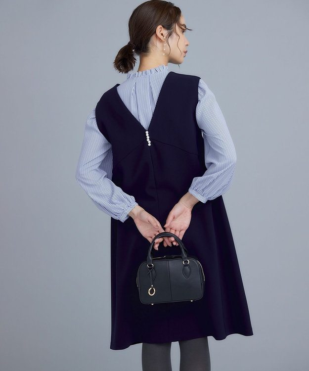 大きいサイズ48＊２３区 清涼感 ライトタフタ ワンピース＊自由区組曲ICB 大きいサイズ48＊23区 清涼感 ライトタフタ ワンピース＊自由