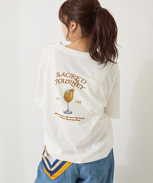 AMERICAN HOLIC 【WEB限定】フロッキーアソートTシャツ Off White