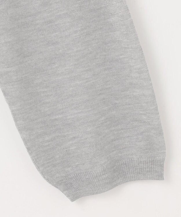 自由区 【WEB限定・洗える】シアーカーデ×ジャージードレス セット ライトグレー(ラメ)×ネイビー