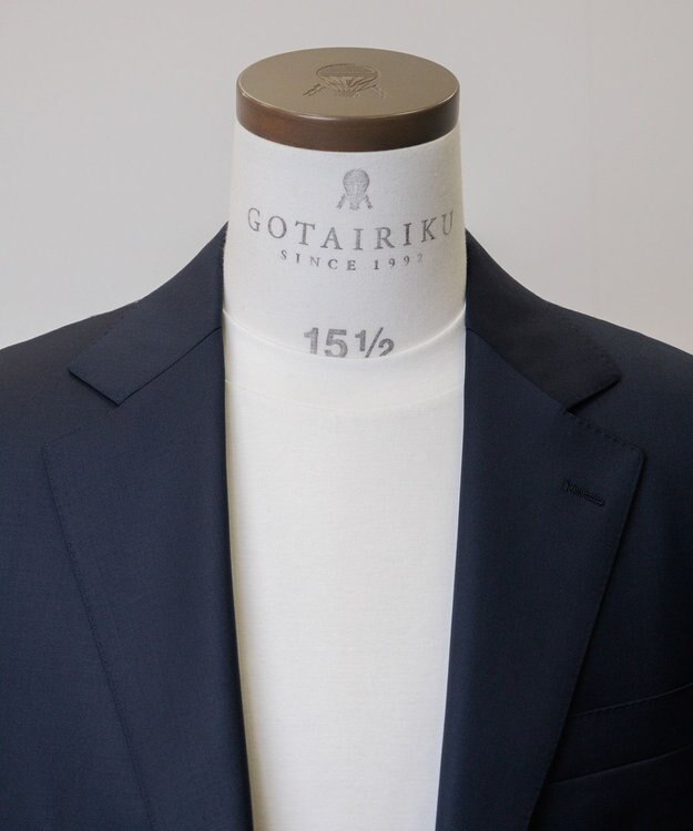 GOTAIRIKU クルーネック以上 モックネック未満【ジャケット専用】カバーネック ドレスTシャツ ホワイト系