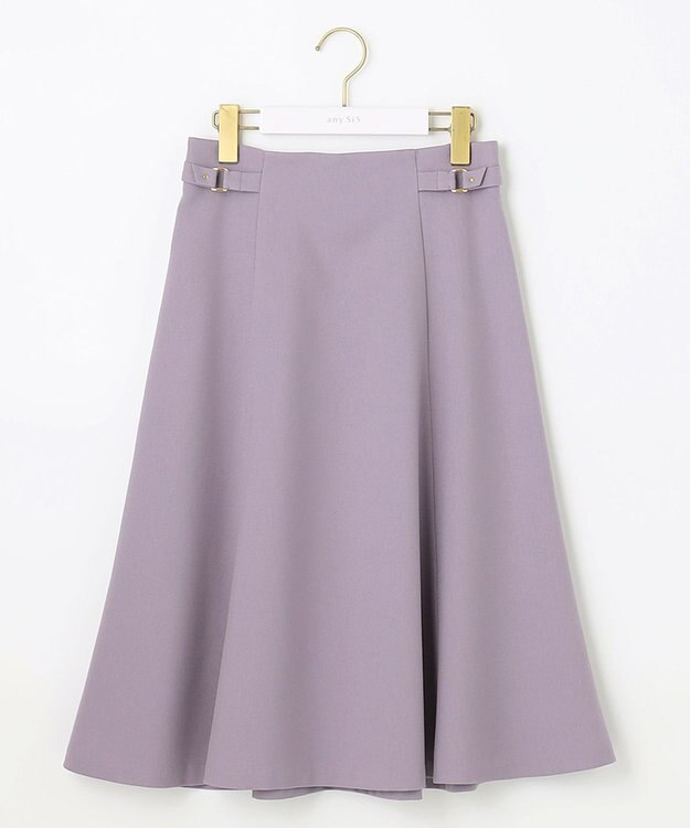 ANY SIS 【洗える】サイドバックルライト スカート ラベンダー