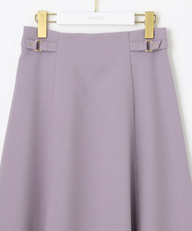 ANY SIS 【洗える】サイドバックルライト スカート ラベンダー