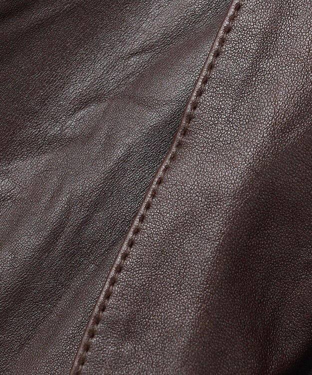 JOSEPH HOMME 【洗い加工】シュリンクエアレザー 　ジャケット ダークブラウン系