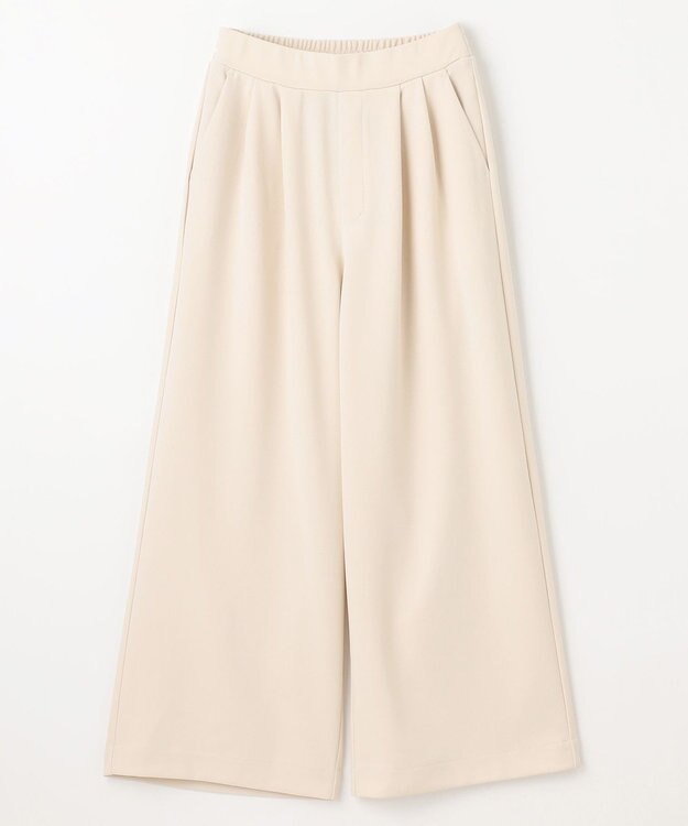 ANY 【ウエストゴム】２タックジョーゼットワイドパンツ オフ