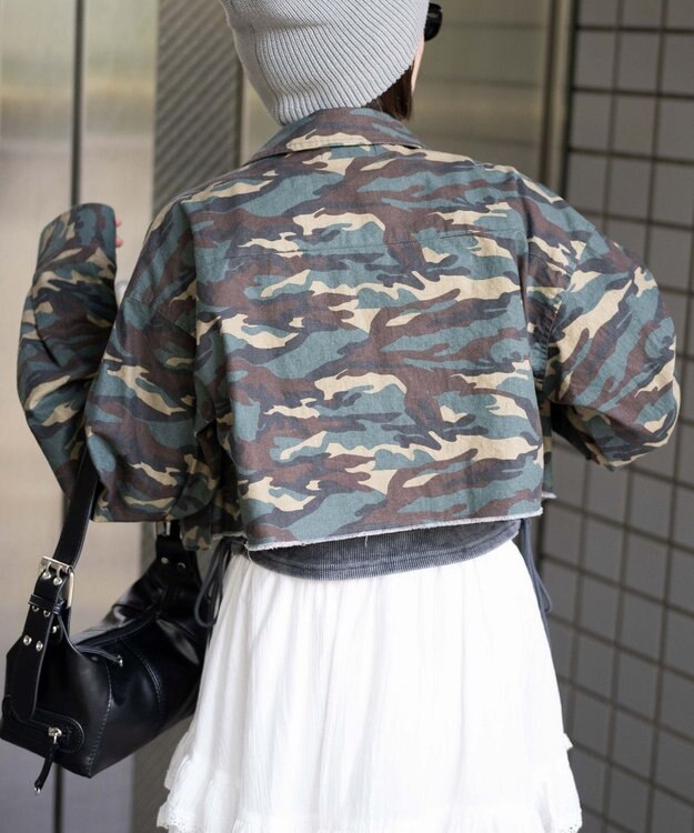 WEGO ミリタリーショートシャツ 柄1