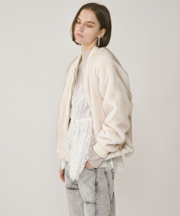 GRACE CONTINENTAL フェイクミンクファーブルゾン キナリ