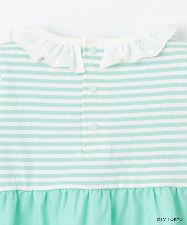 組曲 KIDS 【80-100㎝】シナぷしゅレースカラー チュニック ミントグリーン