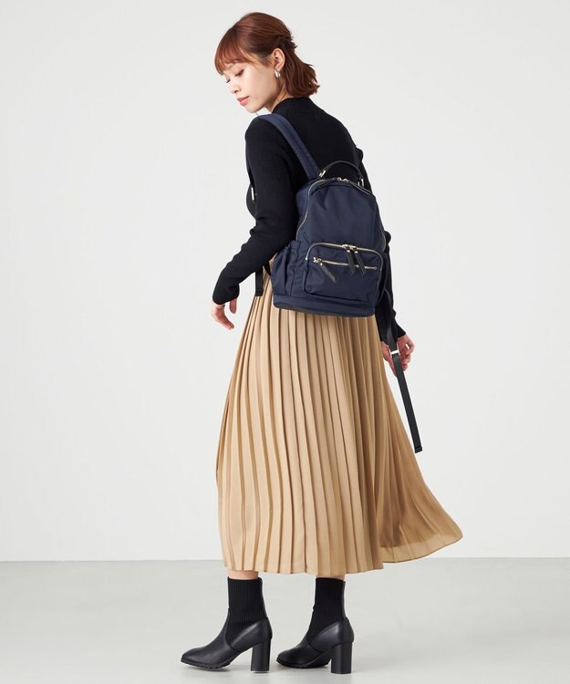 LA BAGAGERIE 【MONICA】13ポケットナイロンリュック　SMALL ネイビー