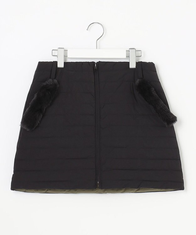 23区GOLF 【WOMEN】【洗える】ナイロンタフタファイバーボール リバーシブル 防寒 スカート ブラック系