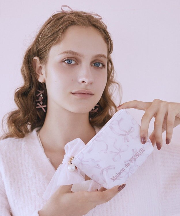 Maison de FLEUR ピンクマニアポーチ Light Pink