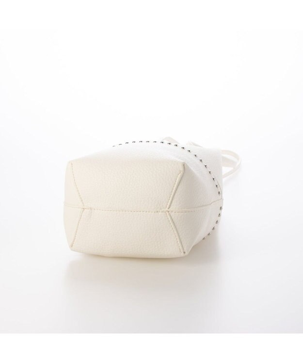 UNBILLION カシュカシュ cachecache / スタッズ付きドロストトート ホワイト