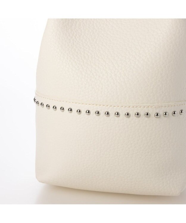 UNBILLION カシュカシュ cachecache / スタッズ付きドロストトート ホワイト