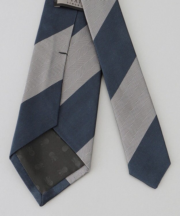 GOTAIRIKU GOTAIRIKU別注【日本製】シルク ネクタイ_ストライプ グレー系1