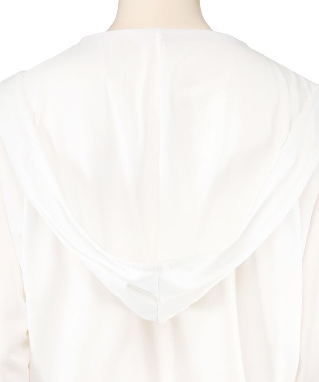 San-ai Resort（三愛水着楽園） 【UPF50＋】【吸水速乾】フーディ羽織り　M　　【San-ai Resort（サンアイリゾート）】 ホワイト