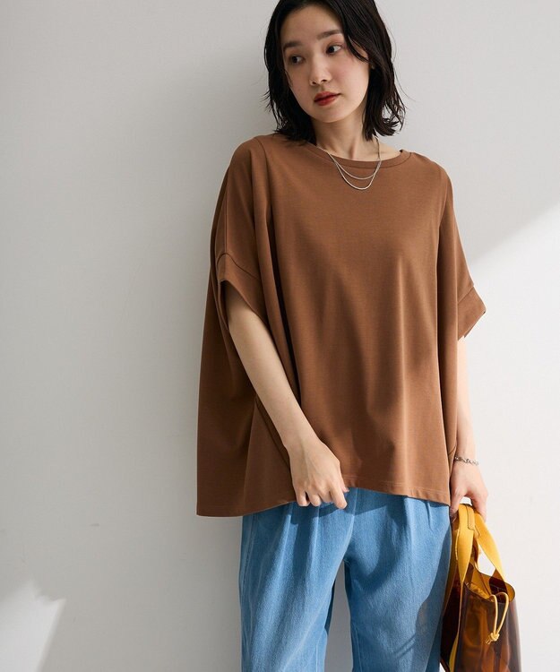Green Parks 超冷感タック入りオーバーサイズプルオーバー Camel