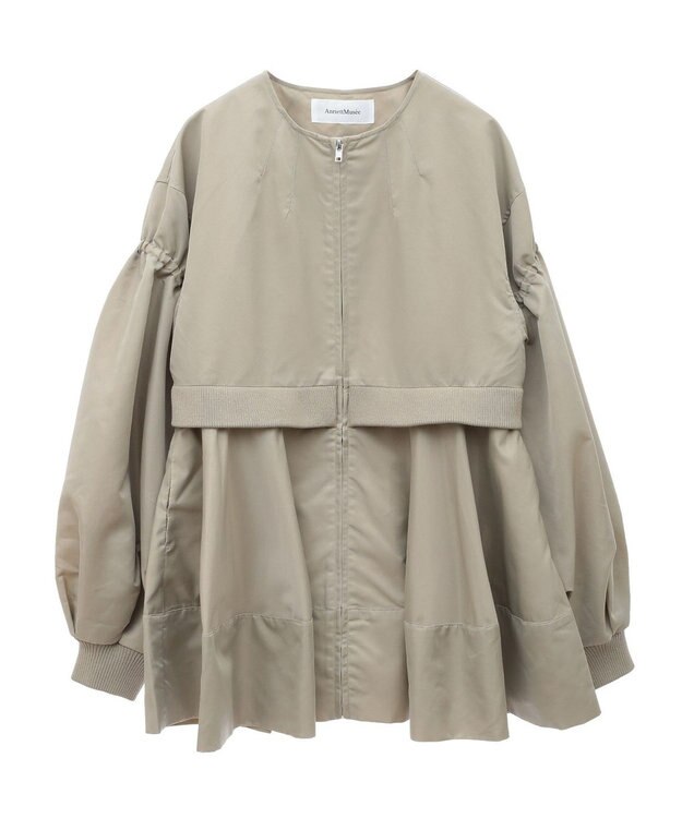 Green Parks ＭＡ－１ペプラムブルゾン Beige