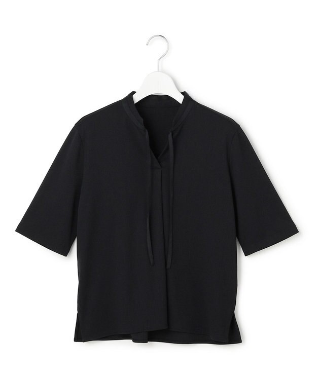 ICB 【先行予約】 スパンプラチナムジョーゼット ナロータイカットソー ブラック