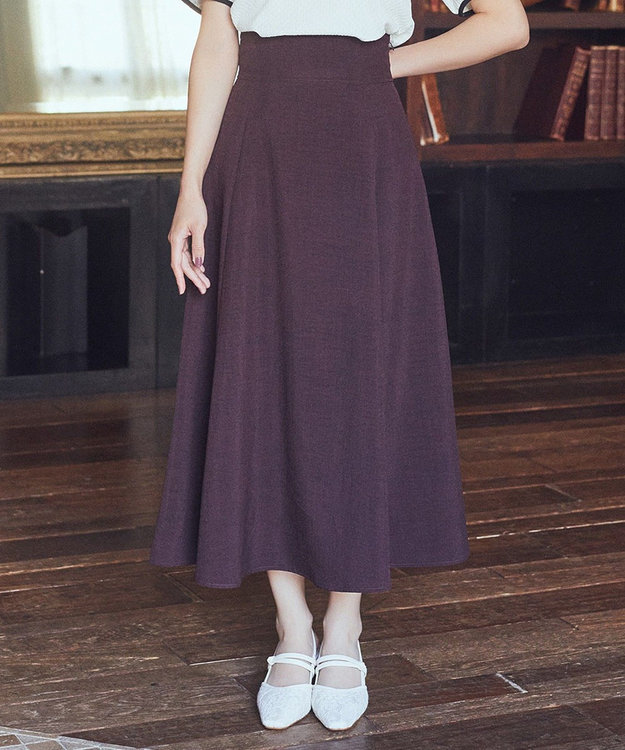 earth music&ecology バックレースアップスカート Dark Brown