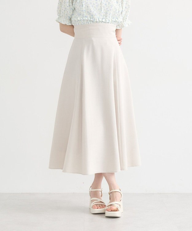 earth music&ecology バックレースアップスカート Light Beige