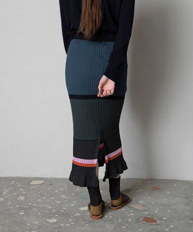 TRICOTE MULTI RIB PATTERN SKIRT / マルチリブ パターン スカート 07MIX