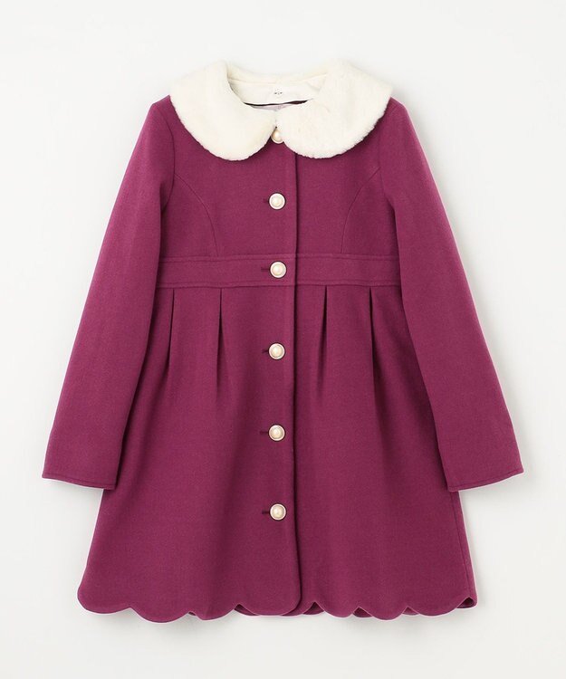 ANY KIDS ウール ライク コート ローズ