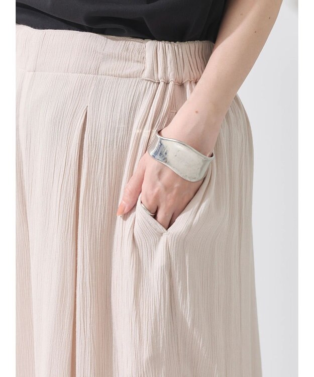 earth music&ecology レーヨンクレープイージーパンツ Beige