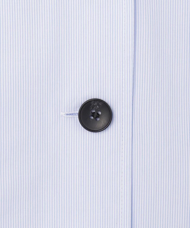 uncrave コットンクロスストライプ ペプラムジレブラウス サックスストライプ