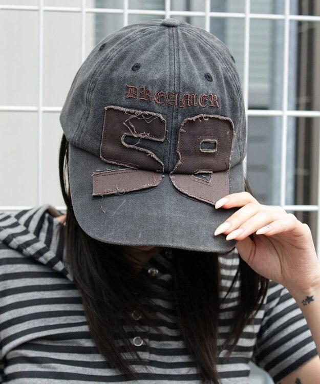 WEGO ナンバリングアップリケキャップ スミクロ