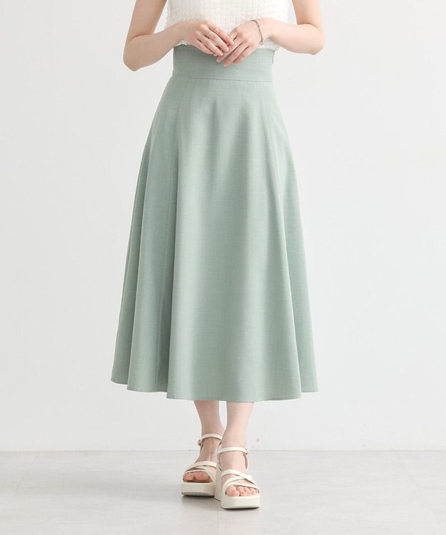 earth music&ecology バックレースアップスカート Light Green