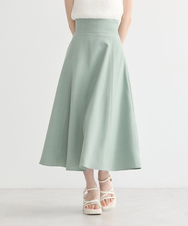 earth music&ecology バックレースアップスカート Light Green