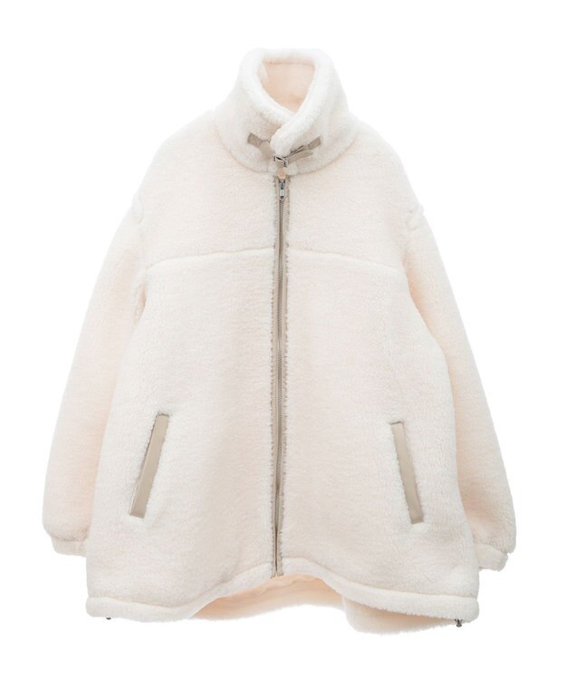 earth music&ecology ボアルーズブルゾン アイボリー