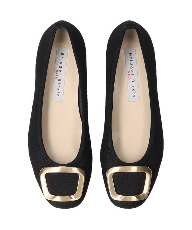 Bridget Birkin 【Bridget Birkin Walk】メタルバックルウォーキングパンプス ブラック雑材