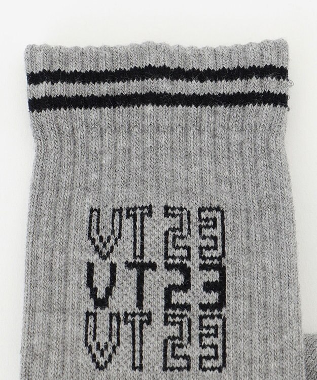 23区GOLF 【MEN】ロゴ レギュラーソックス ライトグレー系