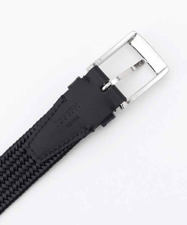 JOSEPH HOMME 【イタリア素材使用/日本製】レザーメッシュストレッチ　ベルト ブラック系