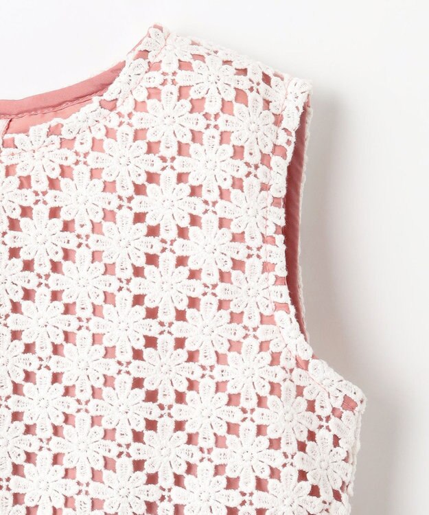 組曲 KIDS 【110-140㎝】フラワーレース ドレス ピンク系