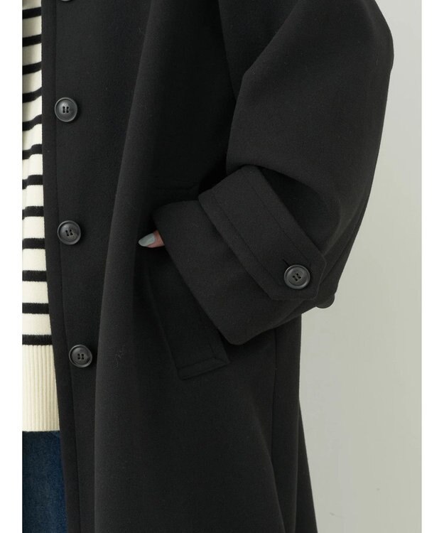 earth music&ecology ステンカラーコート（無地） Black