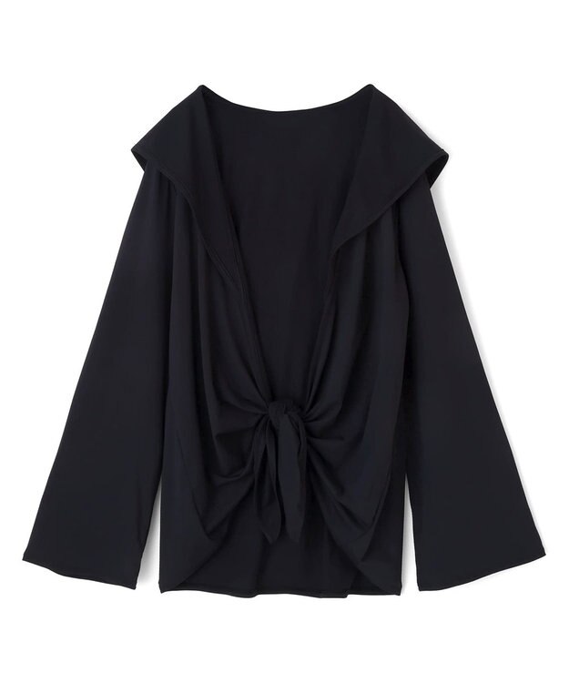 San-ai Resort（三愛水着楽園） 【UPF50＋】【吸水速乾】フーディ羽織り　M　　【San-ai Resort（サンアイリゾート）】 ブラック