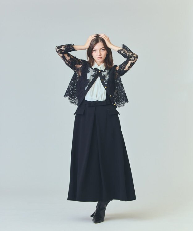 GRACE CONTINENTAL シアータック切替ドレス ブラック