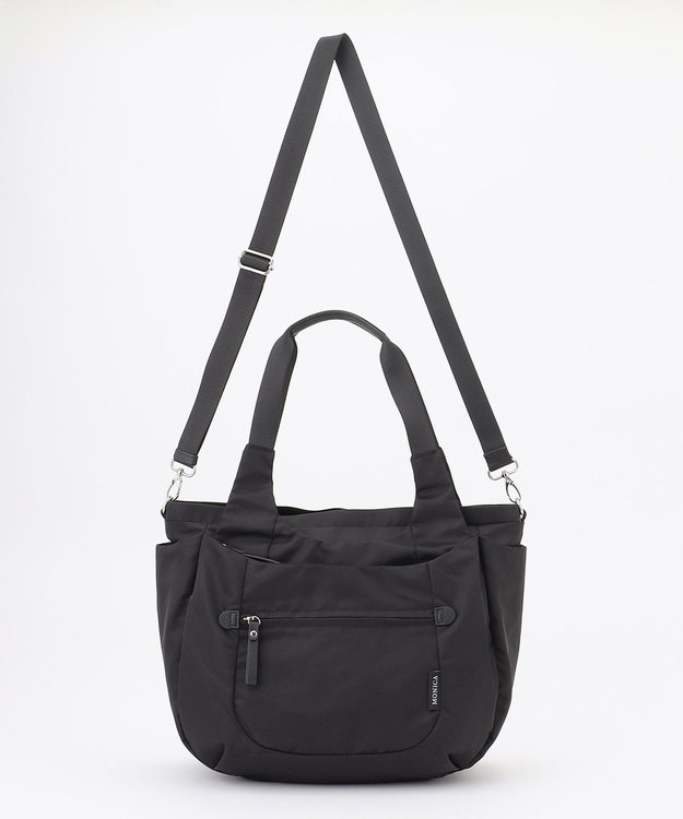 LA BAGAGERIE 【MONICA】ラウンド2WAYトートバッグ ブラック