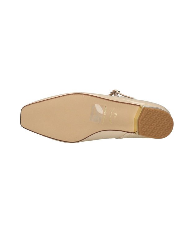 Bridget Birkin 【PARADIS COULEUR】スクエアトウビジューレーンパンプス ベージュエナメル