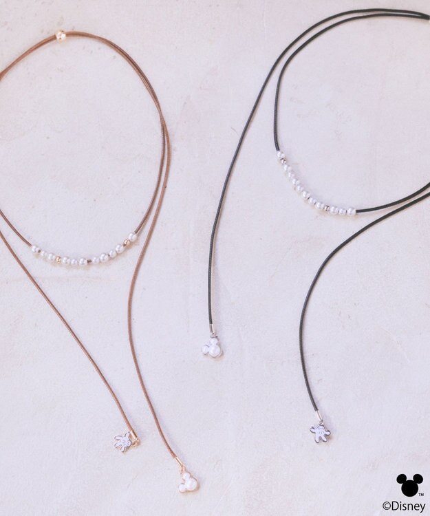 earth music&ecology 【予約】Disney/ミッキーモチーフチョーカー ブラウン