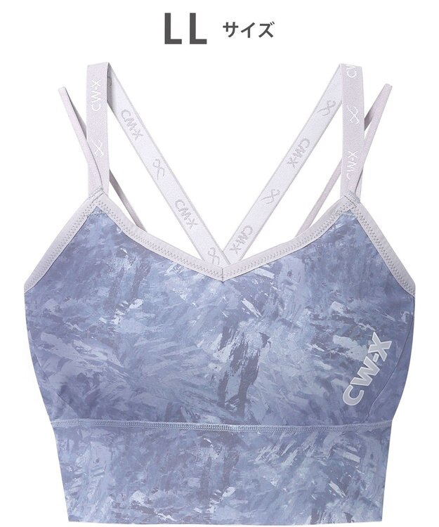 CW-X 【WOMEN】 CW-X スポーツブラ ソフトな着用感 普段使いできるスポブラ 吸汗速乾（本体） ブラレットタイプ 汗消臭（本体） フィットネス トレーニング ヨガ HTY111 /ワコール グレイッシュブルー