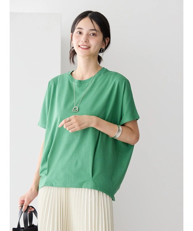 AMERICAN HOLIC 接触冷感裾タックカットプルオーバー Green