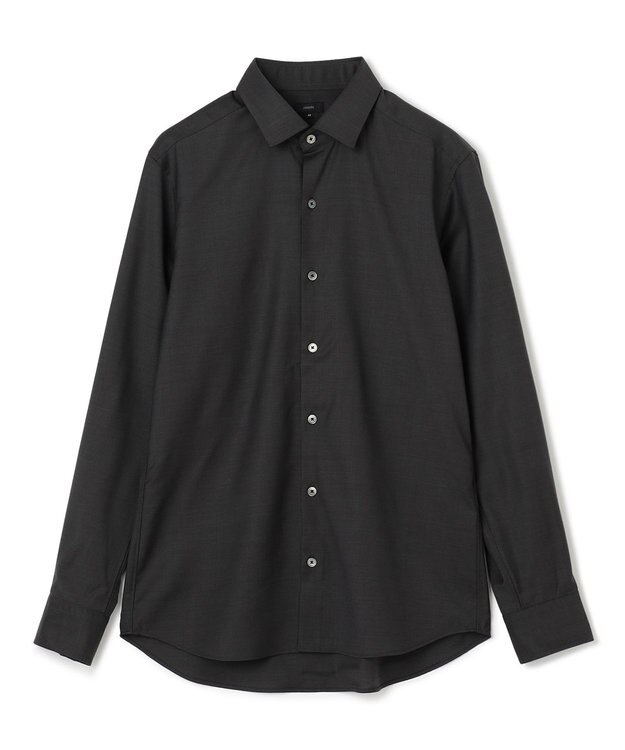 JOSEPH HOMME アクティブウールポプリン　レギュラーカラーシャツ カーキ系