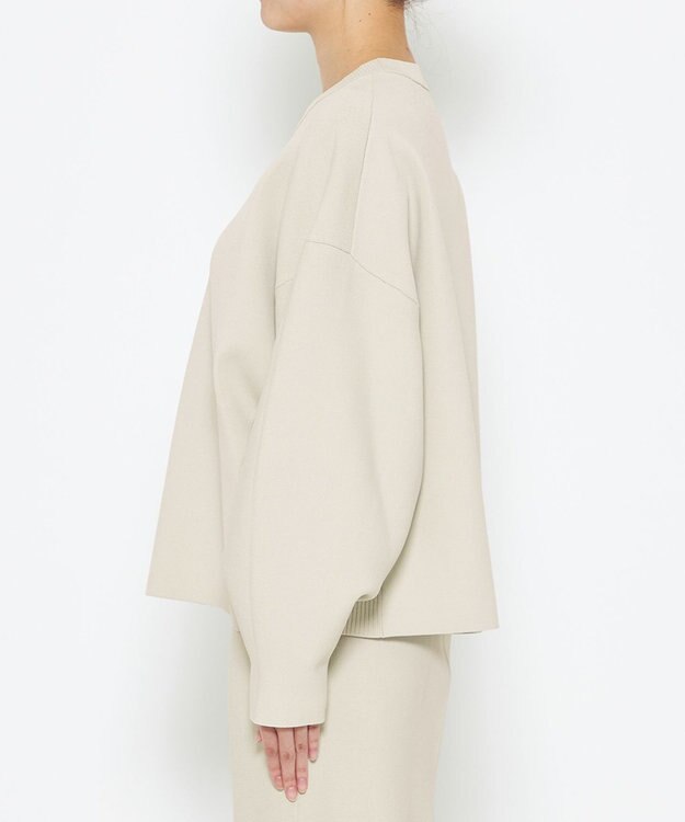 uncrave 【洗える】スムースニット スウェット風プルオーバー（uncrave WHITE） ミントグレー