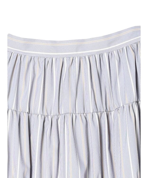 AMERICAN HOLIC ティアードギャザースカート Stripe Sax